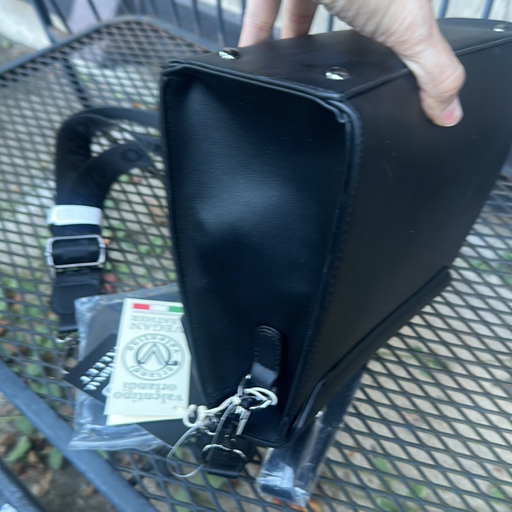 Valentino Orlandi Black Studded Crossbody Bag with Additional Wallet - Picture 10 of 16